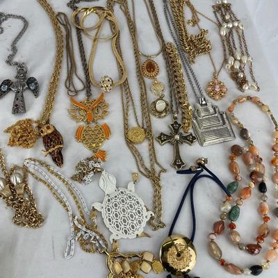 Big bold and mostly gold necklaces