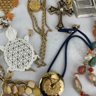 Big bold and mostly gold necklaces