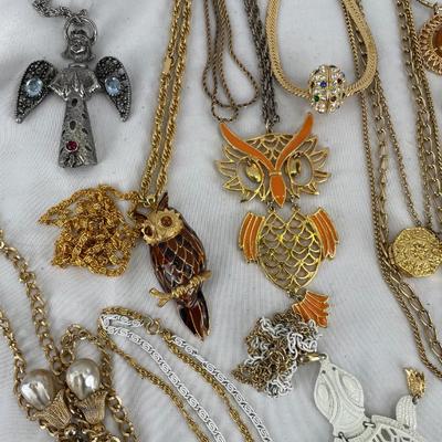 Big bold and mostly gold necklaces