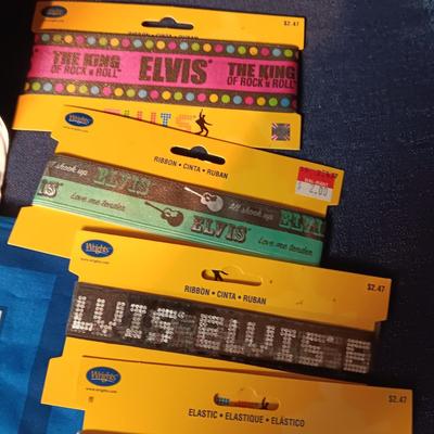 ELVIS PRESLEY SEWING MATERIAL AND RIBBON