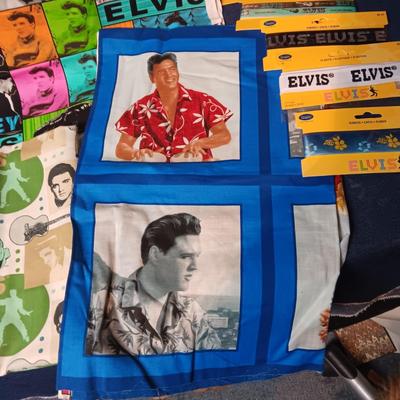 ELVIS PRESLEY SEWING MATERIAL AND RIBBON