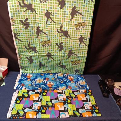ELVIS PRESLEY SEWING MATERIAL AND RIBBON