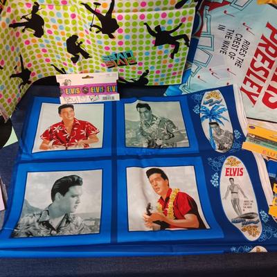 ELVIS PRESLEY SEWING MATERIAL AND RIBBON