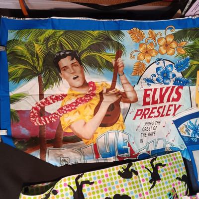 ELVIS PRESLEY SEWING MATERIAL AND RIBBON