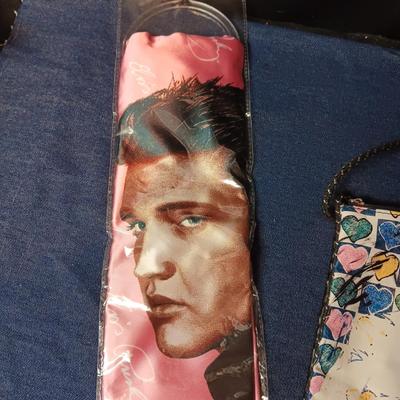 NEW ELVIS PRESLEY SCARF AND PURSE