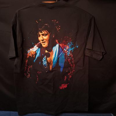 ELVIS PRESLEY HARD ROCK CAFE T-SHIRT & GRACELAND MUSCLE SHIRT BOTH LARGE