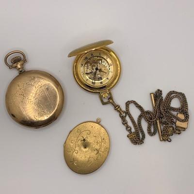 Waltham & Colibri Pocket Watches with a Locket (ST-HS)