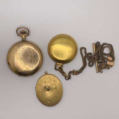 Waltham & Colibri Pocket Watches with a Locket (ST-HS)