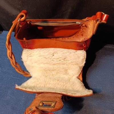 VERY UNIQUE LEATHER TOOLED PURSE WITH SADDLE