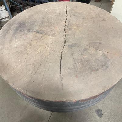 34” around drum table butcher block