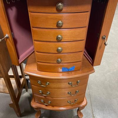 42” tall wood jewelry cabinet
