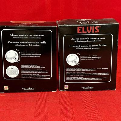 2 MUSICAL ELVIS ORNAMENTS
