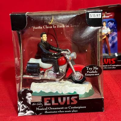 2 MUSICAL ELVIS ORNAMENTS