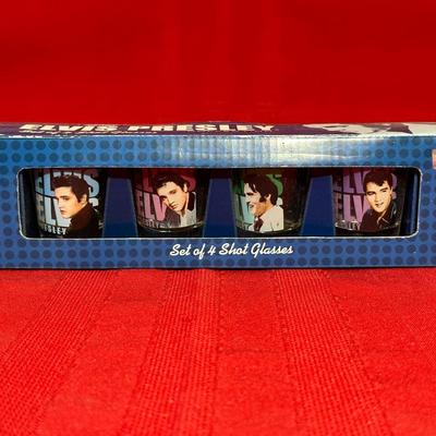 TWO BOXES OF 4 ELVIS SHOT GLASSES