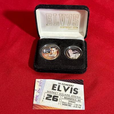 ELVIS GENUINE LEGAL TENDER KENNEDY HALF DOLLAR AND STATE QUARTER