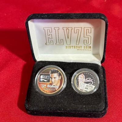 ELVIS GENUINE LEGAL TENDER KENNEDY HALF DOLLAR AND STATE QUARTER