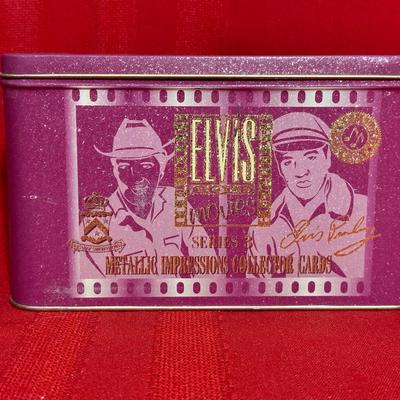 ELVIS METALLIC COLLECTORS CARDS, ELVIS THE CARDS OF HIS LIFE AND STICKERS