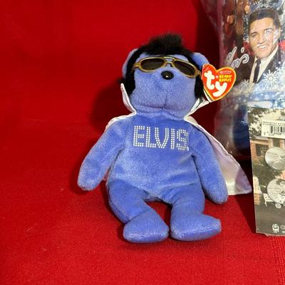 ELVIS TY BEANIE BABIES AND THROW BLANKETS
