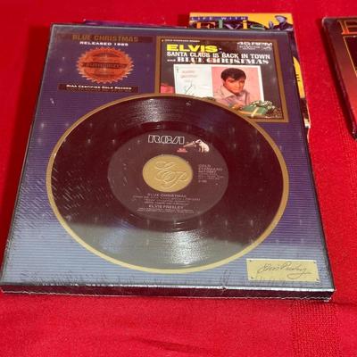 ELVIS PRESLEY MUSIC ON CASSETTES, CD AND 45 RECORD