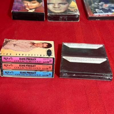ELVIS PRESLEY MUSIC ON CASSETTES, CD AND 45 RECORD