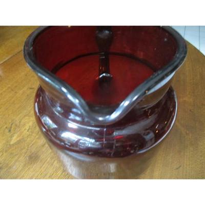 Anchor Hocking Ruby red pitcher