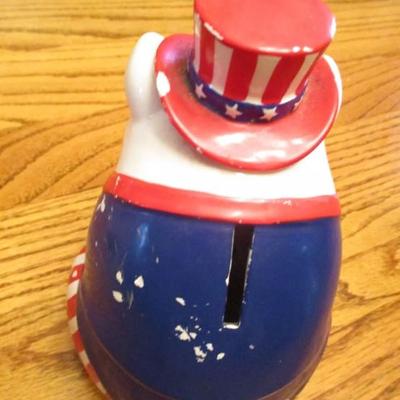 Mudpie Patriotic coin piggy bank
