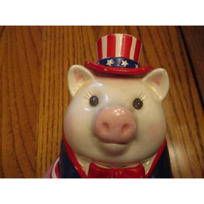 Mudpie Patriotic coin piggy bank