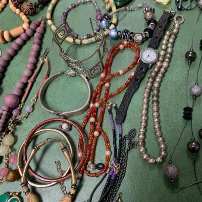 Large Collection of Beaded Necklaces plus Cuff Bracelets & More (ST-HS)