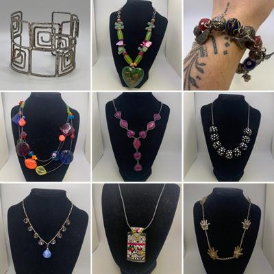 Large Collection of Beaded Necklaces plus Cuff Bracelets & More (ST-HS)