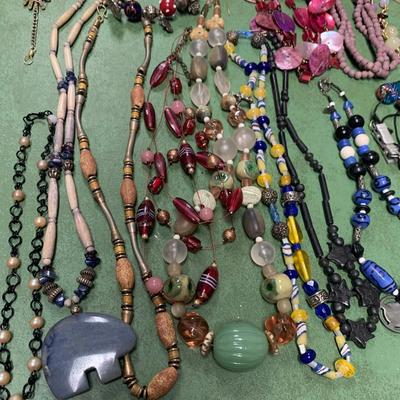 Large Collection of Beaded Necklaces plus Cuff Bracelets & More (ST-HS)