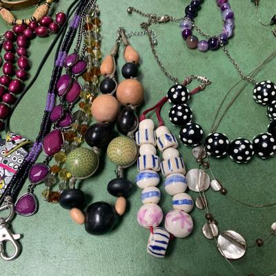 Large Collection of Beaded Necklaces plus Cuff Bracelets & More (ST-HS)