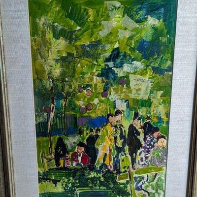 Acrylic under glass signed Karlo 21" x 28"  $120