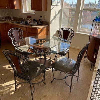 Glass Top Circular Dining Table
