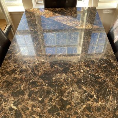 Marble Top Dinning Table & 4 Chairs