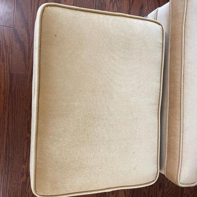 Queen Anne Style Wing Back Chair with Footrest