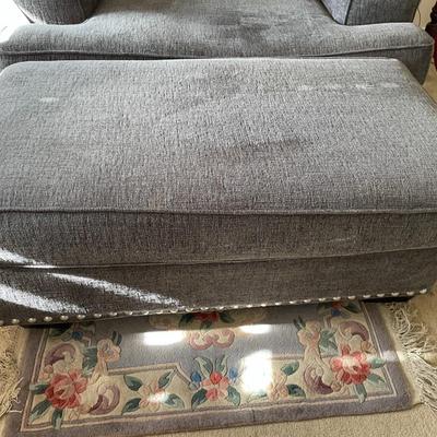 Small Gray Couch and Ottman