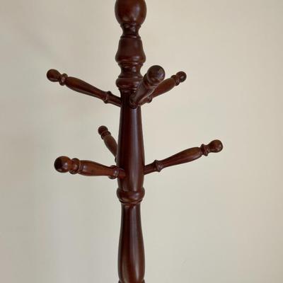 Solid Wood Twist Top Coat Rack