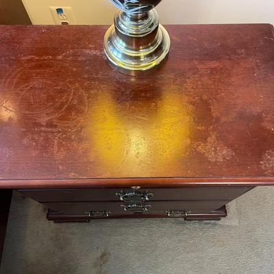 Nightstand with 3 Storage Drawers and Pull out Tray