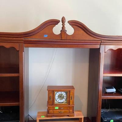 Traditional Victorian Style Cherry Wood Entertainment Center