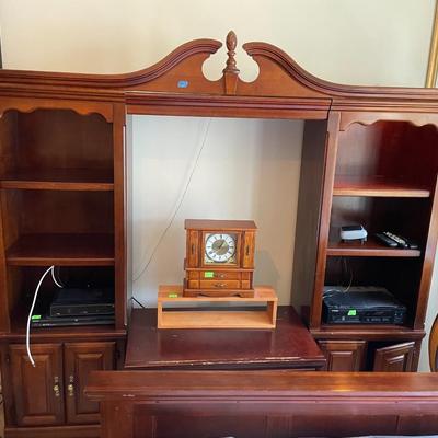Traditional Victorian Style Cherry Wood Entertainment Center