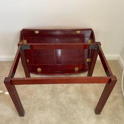 Vintage English Butler Drop Leaf Tray Table