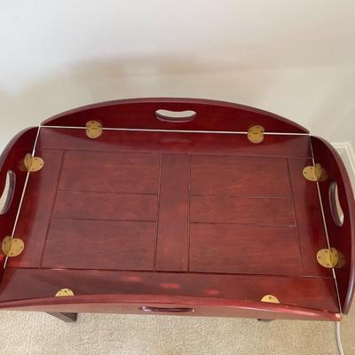 Vintage English Butler Drop Leaf Tray Table