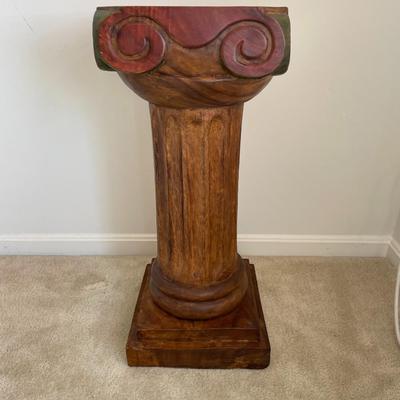Decorative Wooden Column Pedestal/ Plant Stand