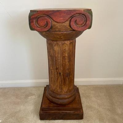 Decorative Wooden Column Pedestal/ Plant Stand