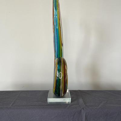 Hand Blown Murano Glassware Art Glass Sculpture Music Treble Clef Note (1 of 2)