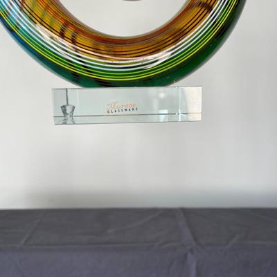 Hand Blown Murano Glassware Art Glass Sculpture Music Treble Clef Note (1 of 2)