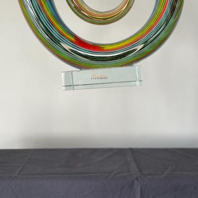 Hand Blown Murano Glassware Art Glass Sculpture Music Treble Clef Note (2 of 2)