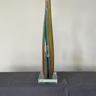 Hand Blown Murano Glassware Art Glass Sculpture Music Treble Clef Note (2 of 2)