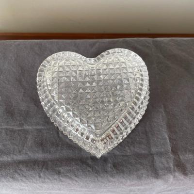 Lot of Heart Shaped Glass Decorative Trinket Dishes