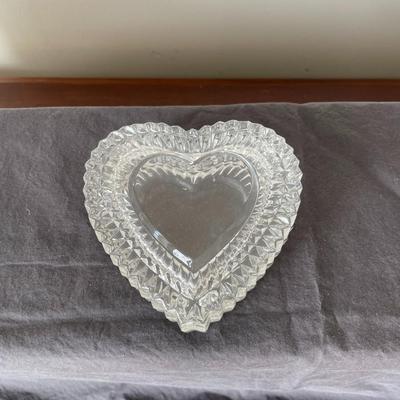 Lot of Heart Shaped Glass Decorative Trinket Dishes